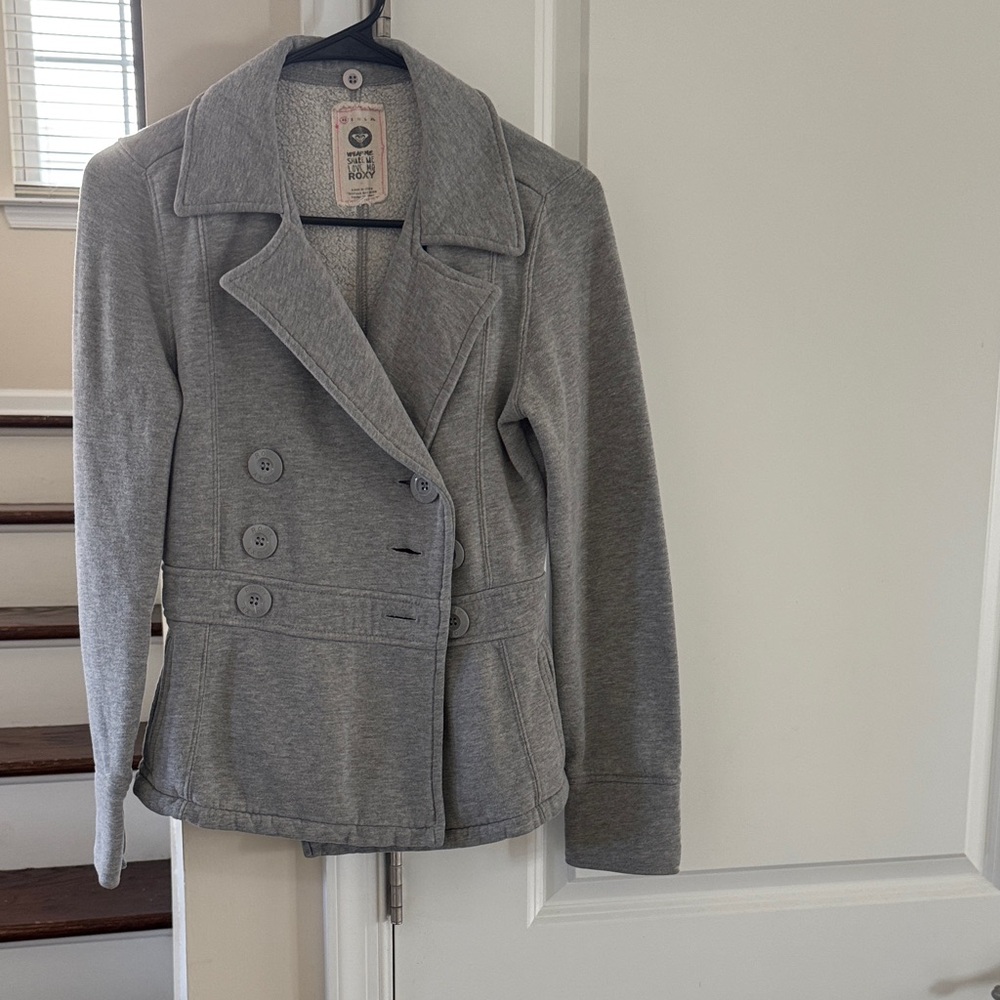 Roxy Light Gray Women's Peacoat